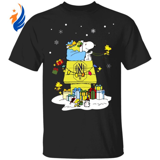 Nashville SC Santa Snoopy Shirt: Spread Holiday Cheer with a Merry Christmas Wish – Limited Edition!