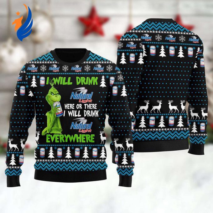 Get Festive with the Natural Light Grinches Ugly Sweater – Perfect for Any Holiday Party! Get Festive with the Natural Light Grinches Ugly Sweater – Perfect for Any Holiday Party!