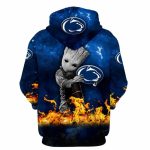 NCAA Penn State Nittany Lions Baby Groot Blue Zip Up Hoodie AOP Shirt NCAA Penn State Nittany Lions Baby Groot Blue Zip Up Hoodie AOP Shirt