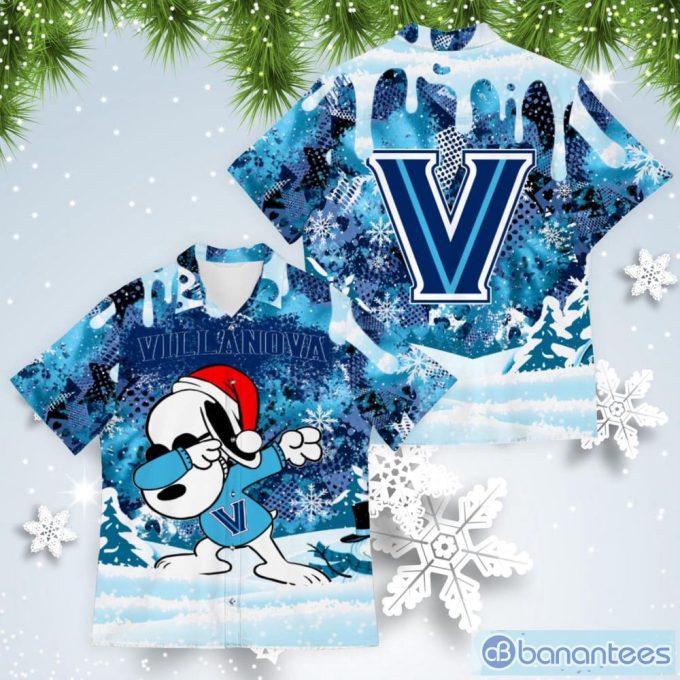 NCAA Villanova Wildcats Snoopy Dabbing Hawaiian Shirt – Fun & Stylish Aloha Shirt for Peanuts Fans!