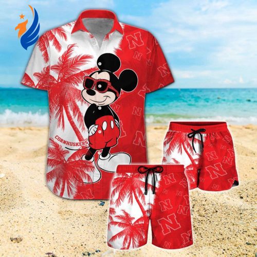 Nebraska Cornhuskers & Mickey Mouse Hawaiian Shirt: A Fun and Stylish Fan Gear for Game Day!