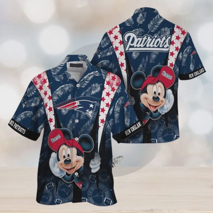 Get Game Day Ready with New England Patriots Mickey Mouse Hawaiian Shirt – Official NFL Apparel
