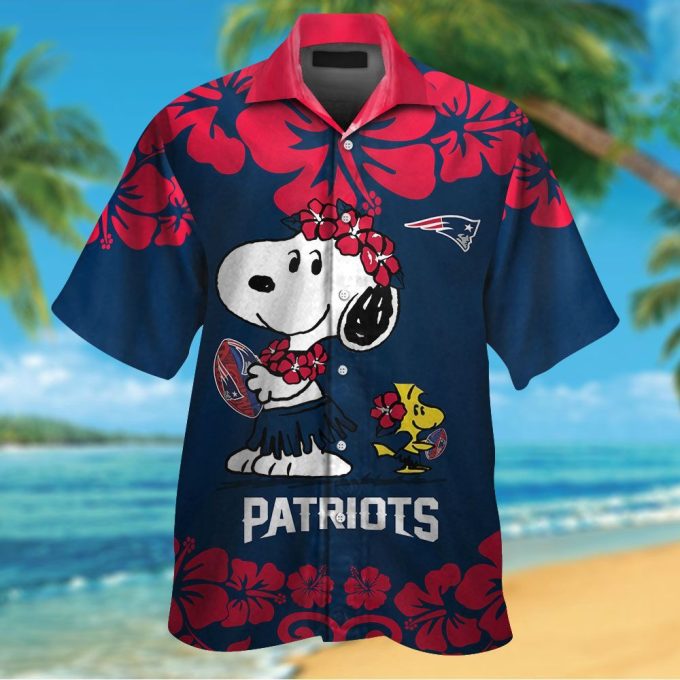 Stylish New England Patriots & Snoopy Hawaiian Shirt #3 – Perfect for Fans! Official NFL Merchandise