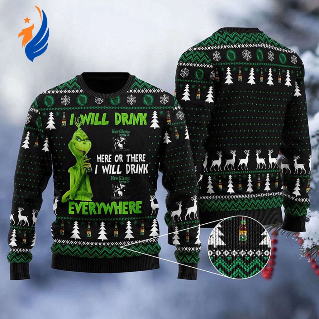 Get Festive with the New Glarus Grinch Will Drink Everywhere Ugly Sweater – Perfect for Holiday Parties! Get Festive with the New Glarus Grinch Will Drink Everywhere Ugly Sweater – Perfect for Holiday Parties!