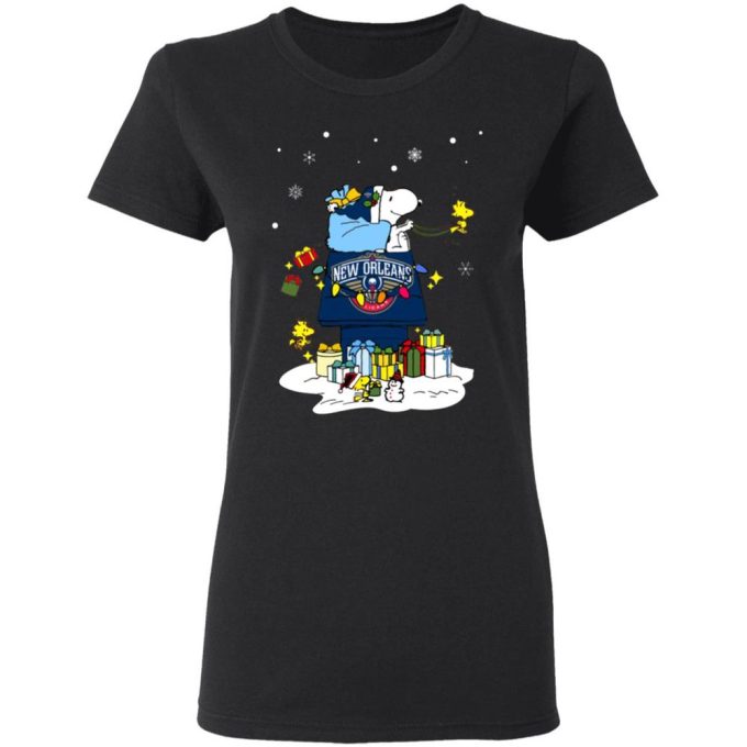 New Orleans Pelicans Santa Snoopy Shirt: Spread Holiday Cheer with Merry Christmas Design