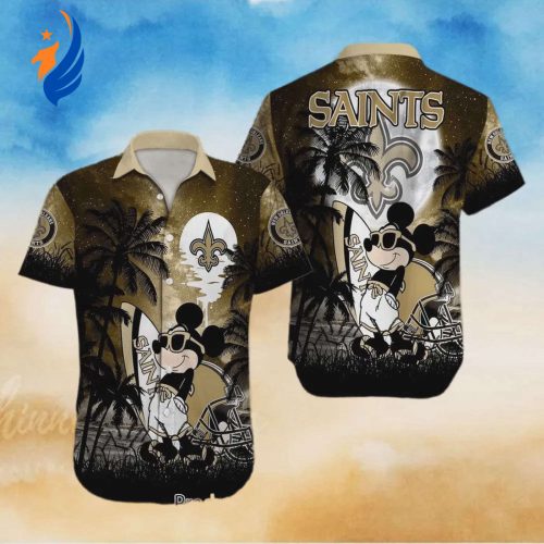 Show Your Team Spirit with the New Orleans Saints Football Mickey Hawaiian Shirt