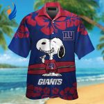 Stylish & Fun New York Giants Snoopy Hawaiian Shirt – Perfect for Game Days!