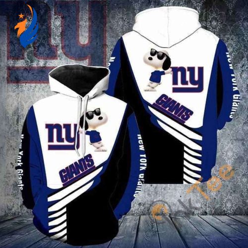 Shop the Stylish New York Giants Snoopy Hoodie – 3D Print Edition!