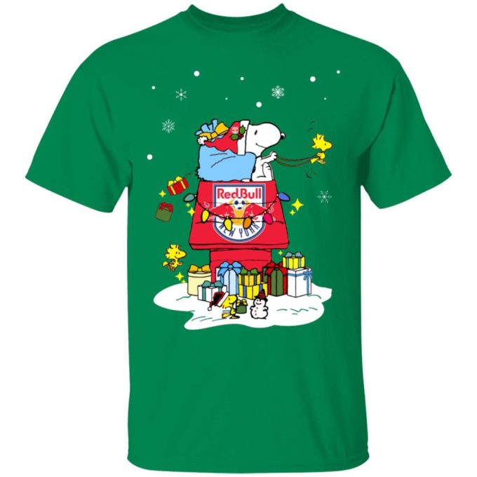 Christmas Cheer with New York Red Bulls: Santa Snoopy Shirt