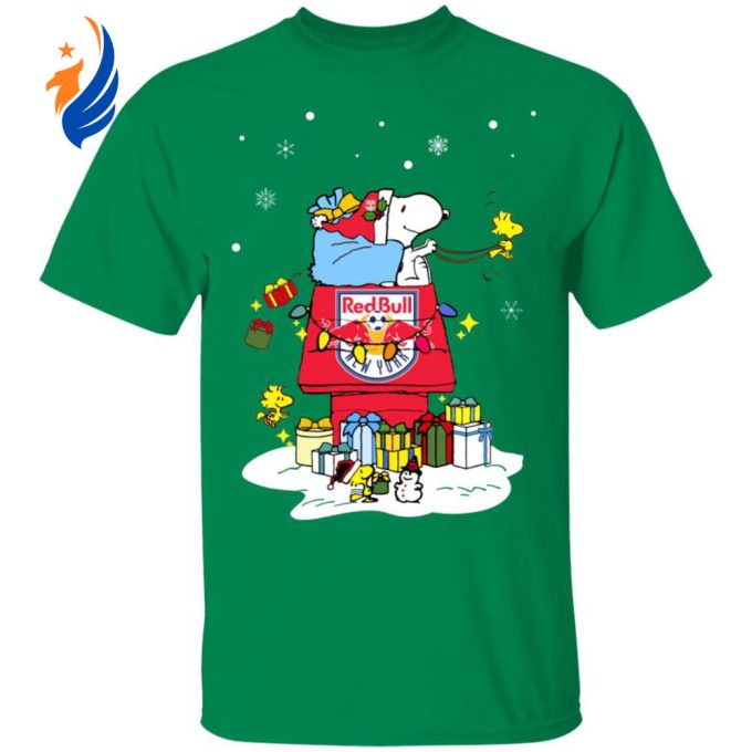 Christmas Cheer with New York Red Bulls: Santa Snoopy Shirt