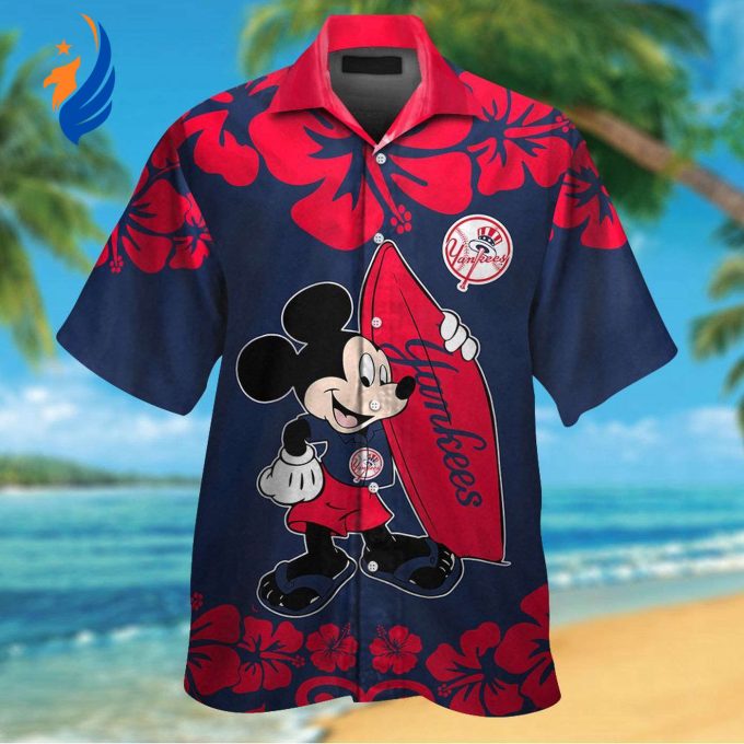 New York Yankees & Mickey Mouse Hawaiian Shirt: A Fun and Stylish Blend of Baseball and Disney Magic!