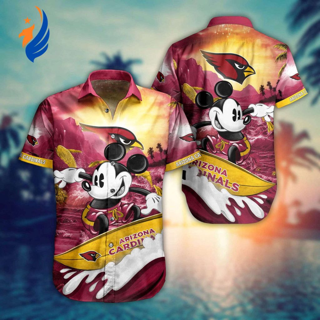 NFL Arizona Cardinals Hawaiian Shirt: Mickey Mouse Summer Fun! NFL Arizona Cardinals Hawaiian Shirt: Mickey Mouse Summer Fun!