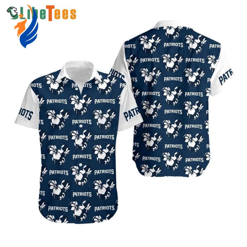 NFL New England Patriots Hawaiian Shirt – Mickey Face & Flowers: Perfect Gifts for Loved Ones NFL New England Patriots Hawaiian Shirt – Mickey Face & Flowers: Perfect Gifts for Loved Ones