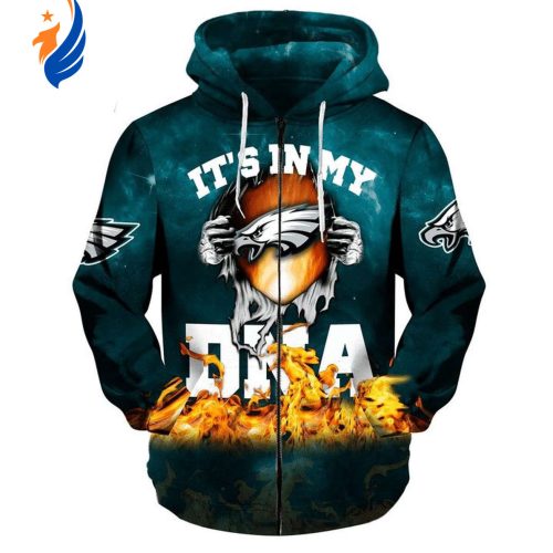 NFL Philadelphia Eagles Green DNA Baby Groot Pullover Hoodie & Zip Up Hoodie AOP Shirt