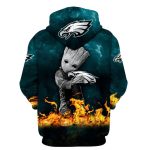 NFL Philadelphia Eagles Green DNA Baby Groot Zip Up Hoodie AOP Shirt NFL Philadelphia Eagles Green DNA Baby Groot Zip Up Hoodie AOP Shirt