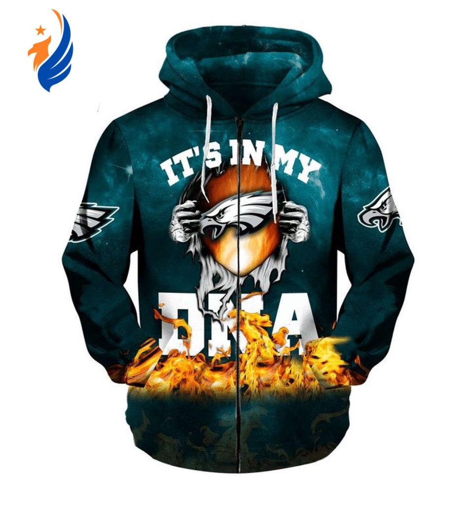 NFL Philadelphia Eagles Green DNA Baby Groot Zip Up Hoodie AOP Shirt NFL Philadelphia Eagles Green DNA Baby Groot Zip Up Hoodie AOP Shirt
