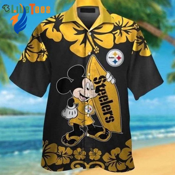 Pittsburgh Steelers Logo Mickey Hawaiian Shirt – Perfect NFL Gift for Loved Ones