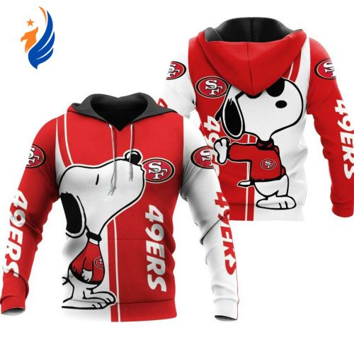 Get Game-Ready with NFL San Francisco 49ers Snoopy Pullover Hoodie – AOP Shirt