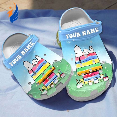 Nice Design Of Snoopy And Colorful Paints Clogs For Kids And Adults Nice Design Of Snoopy And Colorful Paints Clogs For Kids And Adults