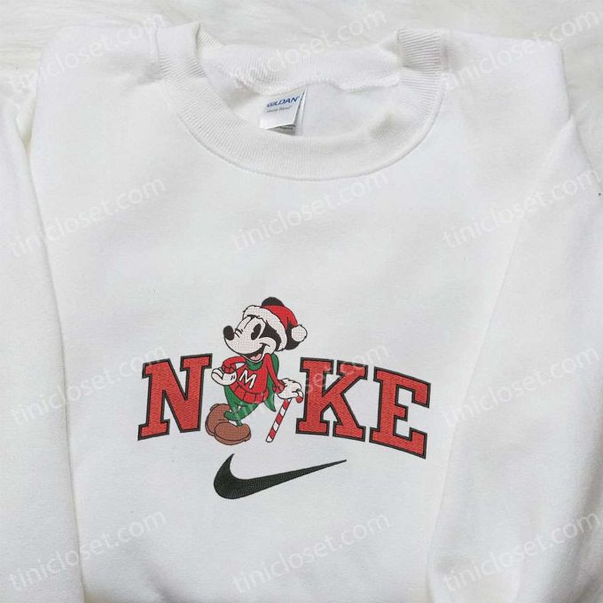 Nike Christmas x Mickey Embroidered Sweatshirt – Festive Shirt for Best Christmas Gift Ideas