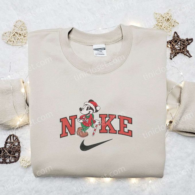 Nike Christmas x Mickey Embroidered Sweatshirt – Festive Shirt for Best Christmas Gift Ideas
