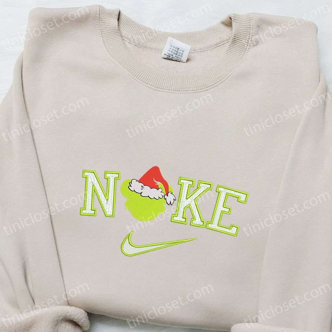 Nike Christmas x Mickey Grinches Sweatshirt – Festive Movie Embroidered Shirt for Best Gift Ideas