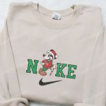 Nike Christmas x Mickey Mouse Candy Cane Embroidered Sweatshirt & Shirt: Best Gift Ideas for Movie-Themed Christmas Nike Christmas x Mickey Mouse Candy Cane Embroidered Sweatshirt & Shirt: Best Gift Ideas for Movie-Themed Christmas