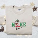 Nike Christmas x Mickey Mouse Embroidered Sweatshirt: Best Disney Characters Shirt for Perfect Christmas Gift Nike Christmas x Mickey Mouse Embroidered Sweatshirt: Best Disney Characters Shirt for Perfect Christmas Gift