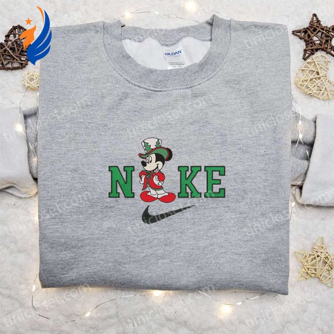 Nike Christmas x Mickey Mouse Embroidered Sweatshirt: Best Disney Characters Shirt for Perfect Christmas Gift Nike Christmas x Mickey Mouse Embroidered Sweatshirt: Best Disney Characters Shirt for Perfect Christmas Gift