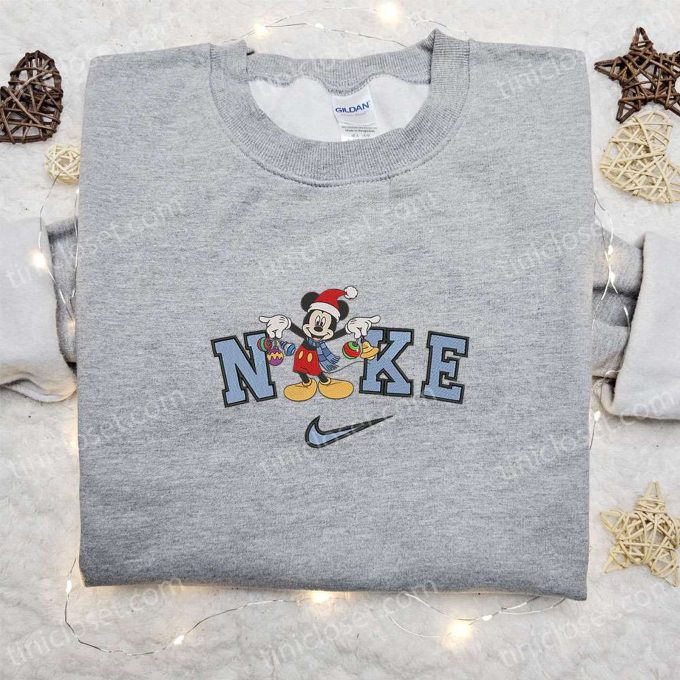 Nike Christmas x Mickey Ornaments Sweatshirt: Disney Characters Movie Merry Christmas Shirt Perfect Gift Idea