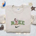 Nike Christmas x Mickey Santa Welcome Embroidered Sweatshirt: Festive Shirt & Best Gift Idea Nike Christmas x Mickey Santa Welcome Embroidered Sweatshirt: Festive Shirt & Best Gift Idea