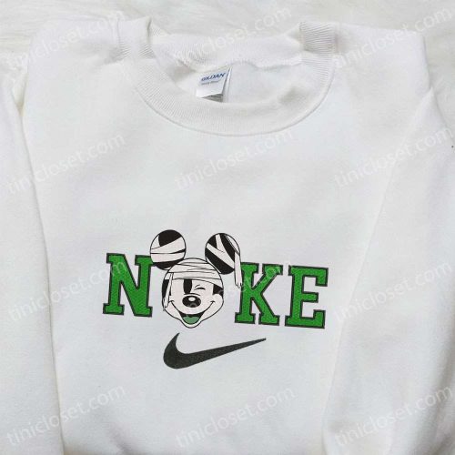 Spooky Nike Halloween x Mickey Mouse Mummy Sweatshirt – Perfect Disney Embroidered Shirt & Best Halloween Gift Ideas