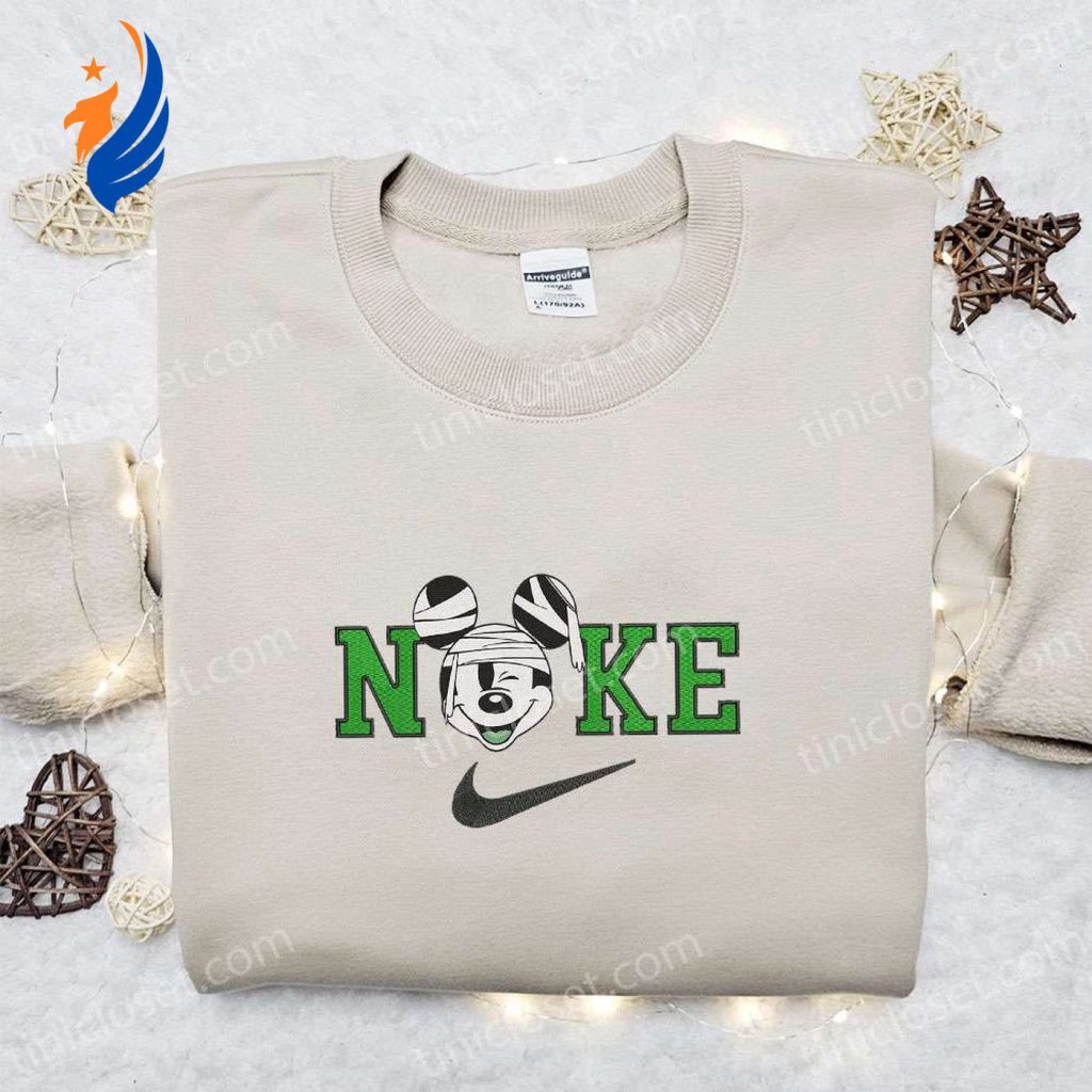 Nike Halloween x Mickey Mouse Head Mummy Embroidered Sweatshirt: Disney Halloween Shirt – Best Gift Ideas Nike Halloween x Mickey Mouse Head Mummy Embroidered Sweatshirt: Disney Halloween Shirt – Best Gift Ideas