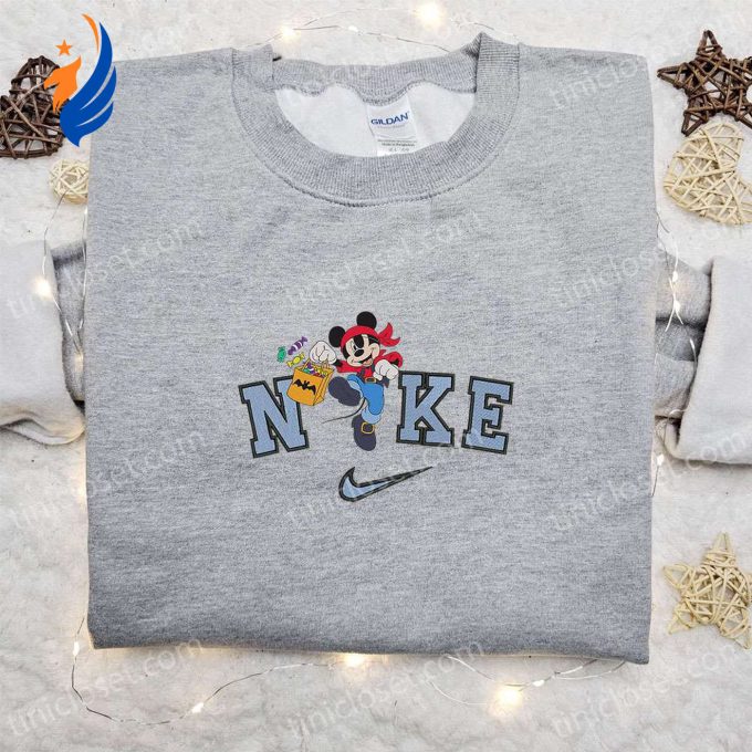 Spooky Nike Halloween x Mickey Mouse Pirate & Candy Bag Sweatshirt: Horror Movie Embroidered Shirt Best Halloween Gift Ideas! Spooky Nike Halloween x Mickey Mouse Pirate & Candy Bag Sweatshirt: Horror Movie Embroidered Shirt Best Halloween Gift Ideas!