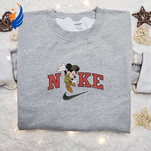 Nike Halloween x Mickey Mouse Pirate Embroidered Sweatshirt: Spooky Horror Movie Halloween Shirt Best Gift Ideas