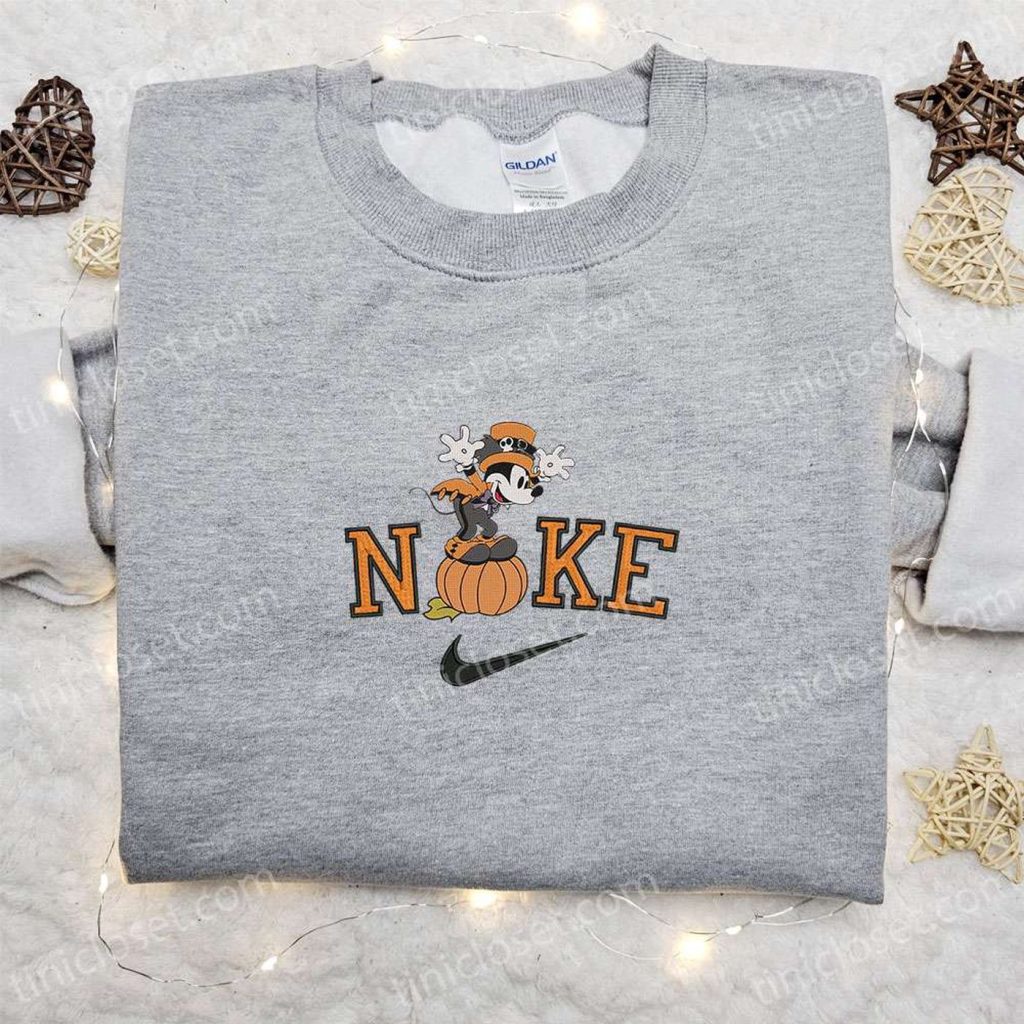 Spooktacular Nike Halloween x Mickey Mouse Pumpkin Embroidered Sweatshirt and Shirt – Best Halloween Gift Ideas Spooktacular Nike Halloween x Mickey Mouse Pumpkin Embroidered Sweatshirt and Shirt – Best Halloween Gift Ideas