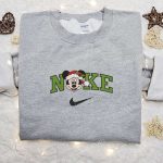 Nike x Christmas Mickey Santa Hat Sweatshirt: Disney Characters Movie Merry Christmas Embroidered Shirt – Perfect Christmas Gift Idea