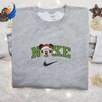 Nike x Christmas Mickey Santa Hat Sweatshirt: Disney Characters Movie Merry Christmas Embroidered Shirt – Perfect Christmas Gift Idea