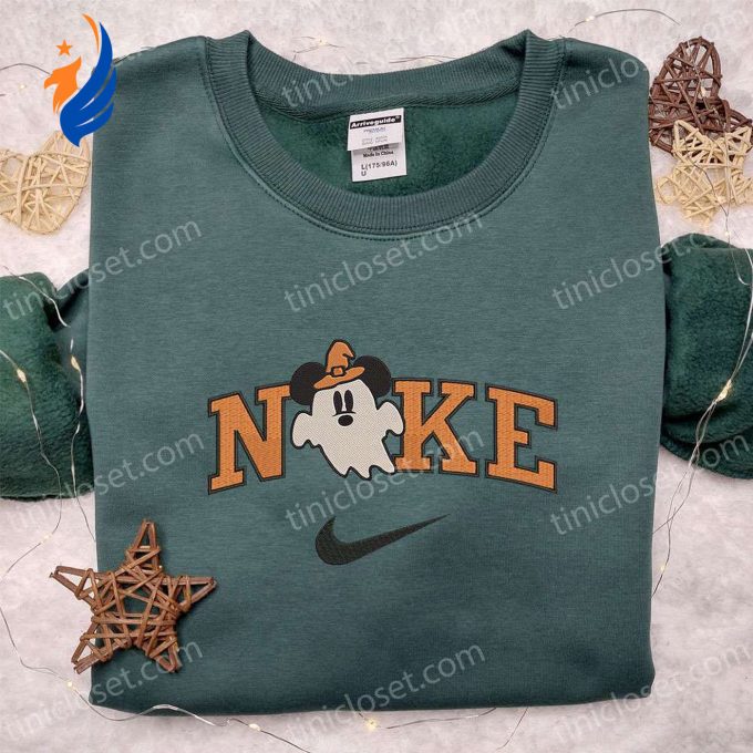 Nike x Ghost Mickey Mouse Embroidered Shirt: Disney Halloween Inspired Apparel Nike x Ghost Mickey Mouse Embroidered Shirt: Disney Halloween Inspired Apparel