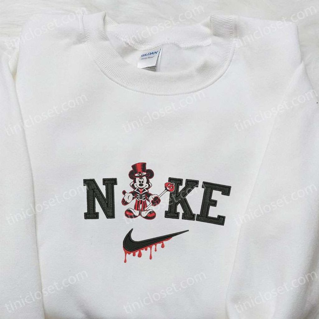 Spooktacular Nike x Halloween Mickey Embroidered Shirt – Disney Inspired Halloween Attire Spooktacular Nike x Halloween Mickey Embroidered Shirt – Disney Inspired Halloween Attire