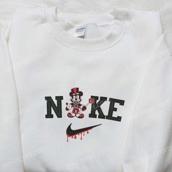 Spooktacular Nike x Halloween Mickey Embroidered Shirt – Disney Inspired Halloween Attire