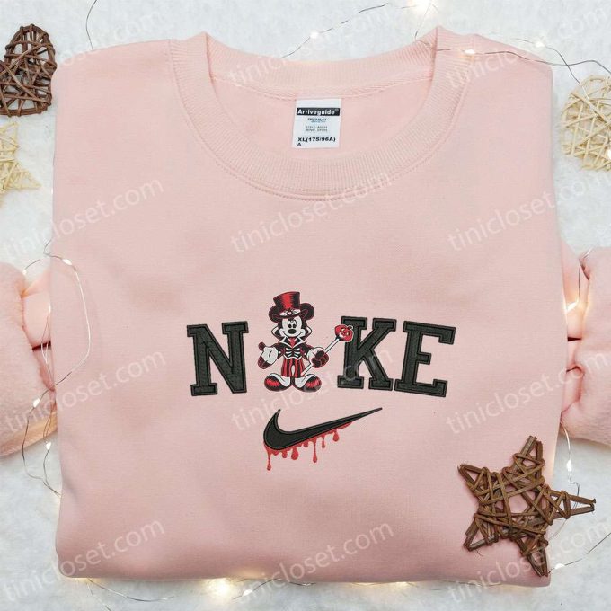 Spooky Style: Nike x Halloween Mickey Embroidered Shirt – Perfect Disney Halloween Inspired Apparel!