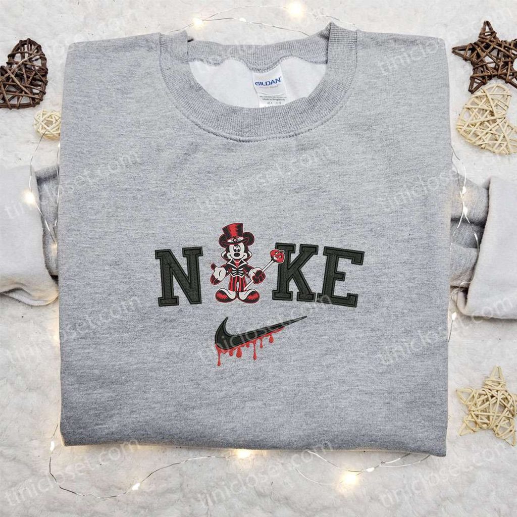 Spooky Nike x Halloween Mickey Embroidered Shirt – Disney Inspired Halloween Tee Spooky Nike x Halloween Mickey Embroidered Shirt – Disney Inspired Halloween Tee