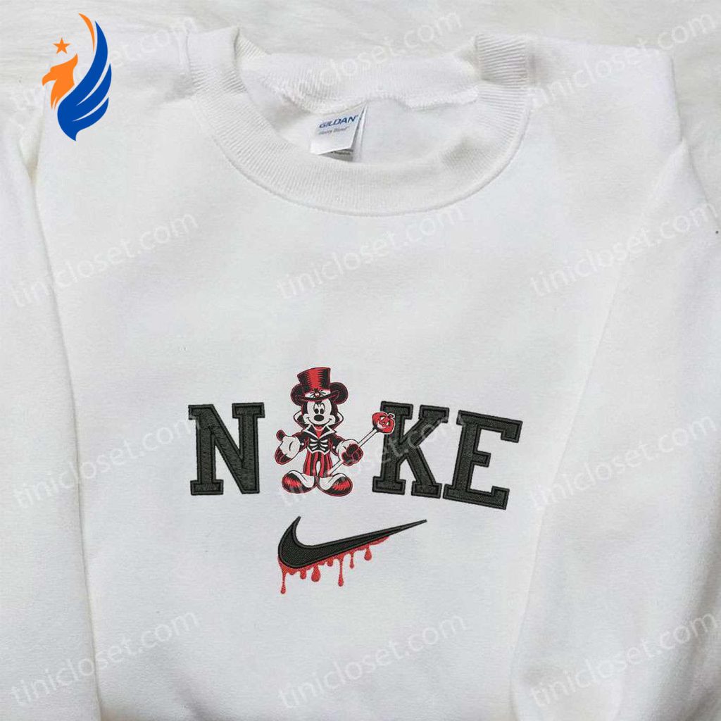Spooktacular Nike x Halloween Mickey Embroidered Shirt – Disney Inspired Halloween Attire Spooktacular Nike x Halloween Mickey Embroidered Shirt – Disney Inspired Halloween Attire