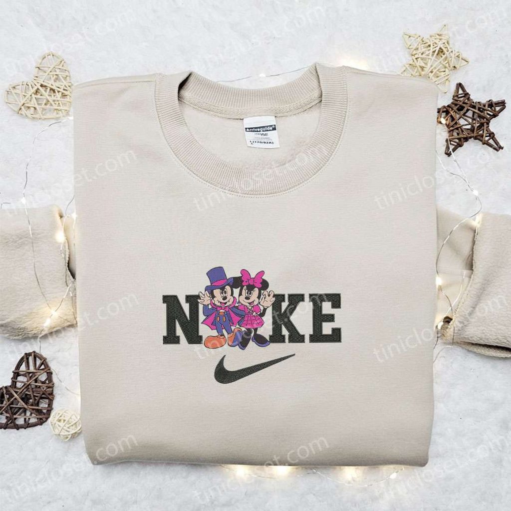 Spooktacular Nike x Halloween Mickey Minnie Embroidered Shirt Sweatshirt & Hoodie – Customizable & Cute! Spooktacular Nike x Halloween Mickey Minnie Embroidered Shirt Sweatshirt & Hoodie – Customizable & Cute!