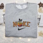 Nike x Halloween Mickey Pumpkin Embroidered Shirt – Disney-inspired Halloween Shirt with Nike Touch