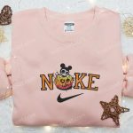 Nike x Halloween Mickey Pumpkin Embroidered Shirt – Disney-inspired Halloween Shirt with Nike Touch