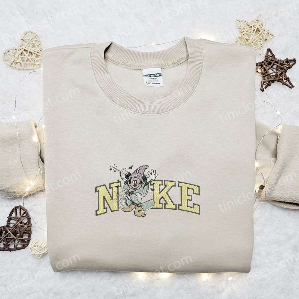 Spooky Style: Nike x Halloween Mickey Witch Shirt Disney Hoodie & Inspired Sweatshirt – Embroidered Magic! Spooky Style: Nike x Halloween Mickey Witch Shirt Disney Hoodie & Inspired Sweatshirt – Embroidered Magic!