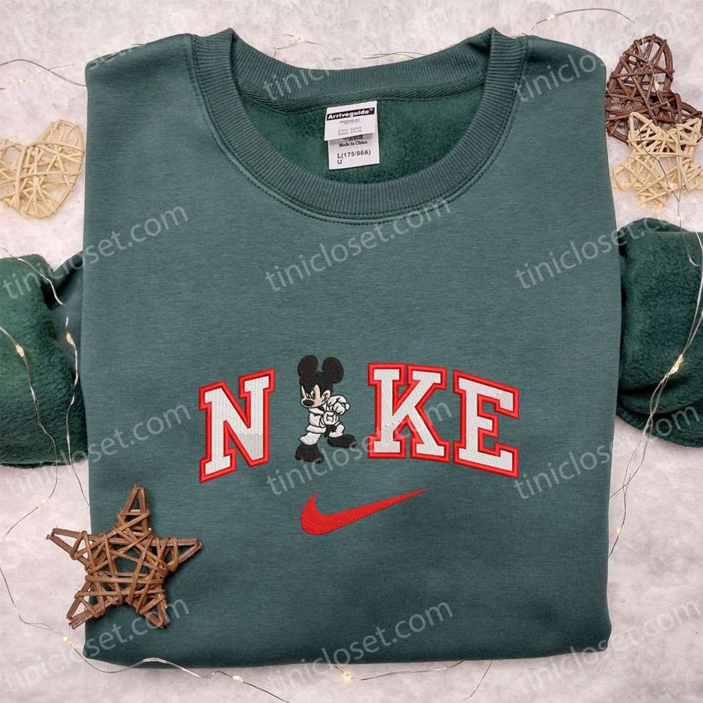 Exclusive Nike x Karate Mickey & Disney Characters Embroidered Shirt: Customized Style! Exclusive Nike x Karate Mickey & Disney Characters Embroidered Shirt: Customized Style!