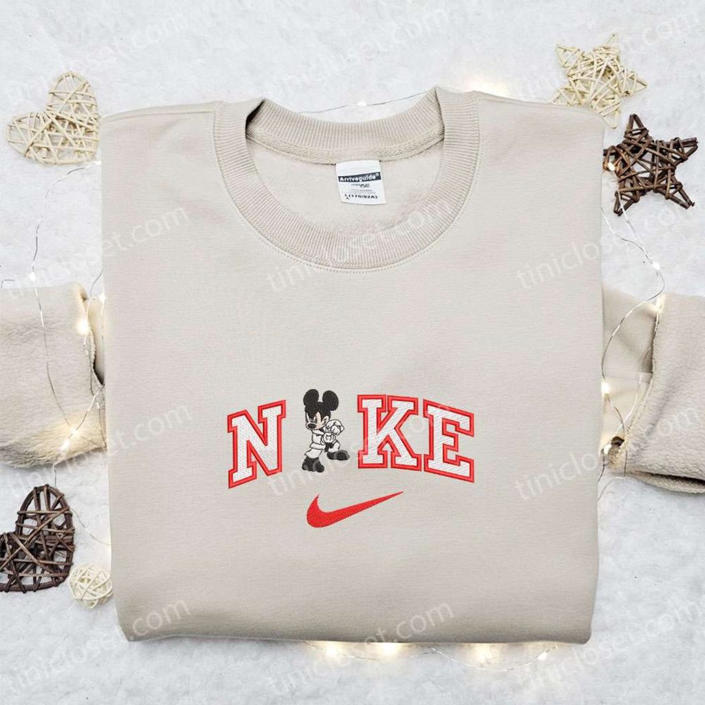 Exclusive Nike x Karate Mickey & Disney Characters Embroidered Shirt: Customized Style! Exclusive Nike x Karate Mickey & Disney Characters Embroidered Shirt: Customized Style!